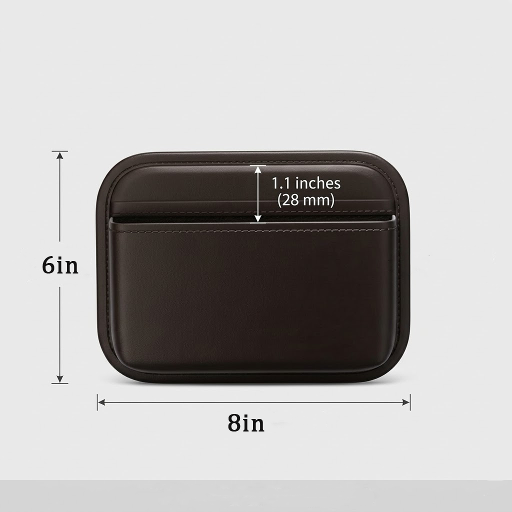 Darorentacosh Mini Car Storage Bag - Premium Leather Organizer for Cell Phone, Keys & Cards