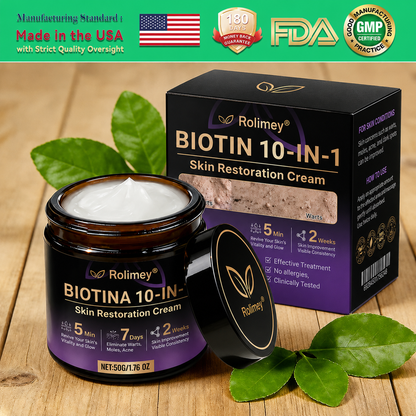 Product shipped from the USA ✨ Rolimey® 𝘽𝙞𝙤𝒕𝒊𝒏 10--𝘪𝘯-1 𝘚𝘬𝘪𝘯 𝘙𝘦𝘴𝘵𝘰𝘳𝘢𝘵𝘪𝑜𝑛 𝐶𝑟𝑒𝑎𝑚 🍀