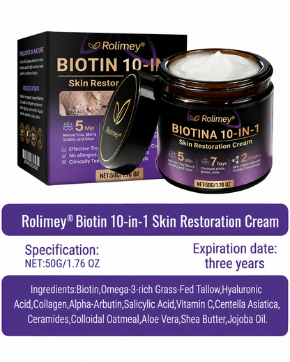 Product shipped from the USA ✨ Rolimey® 𝘽𝙞𝙤𝒕𝒊𝒏 10--𝘪𝘯-1 𝘚𝘬𝘪𝘯 𝘙𝘦𝘴𝘵𝘰𝘳𝘢𝘵𝘪𝑜𝑛 𝐶𝑟𝑒𝑎𝑚 🍀