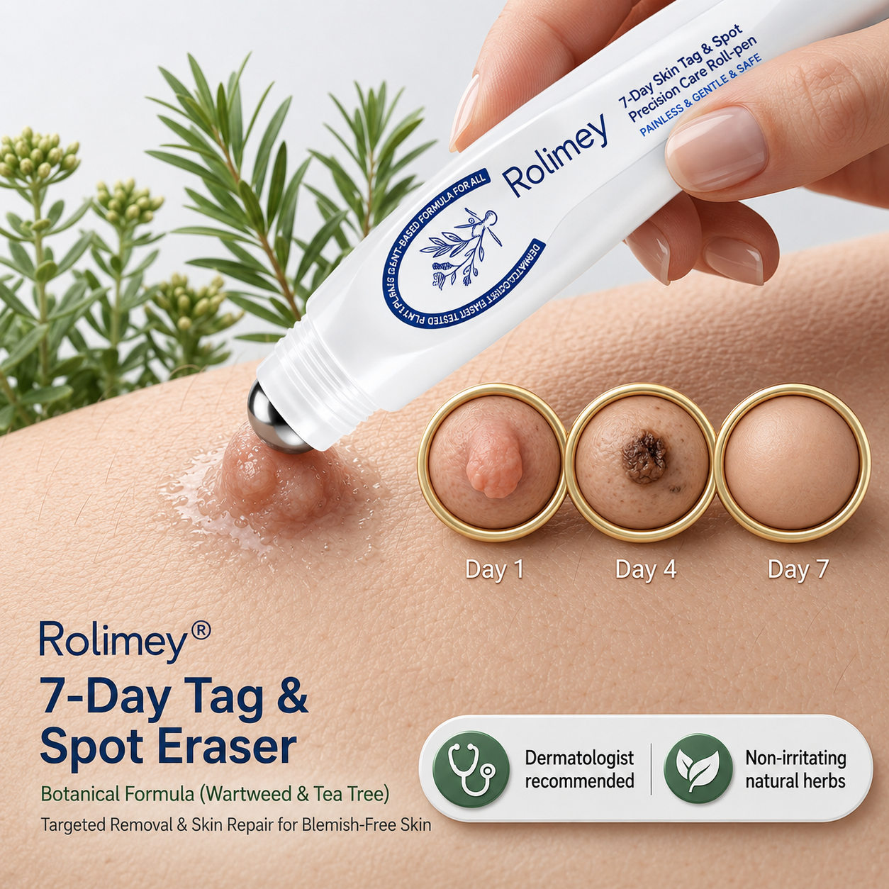 👨‍⚕️Official Brand Shop | 🔥Rolimey® 7-Day Roll-On for Skin Spots and Skin Tags – Pain-Free & Scar-Free