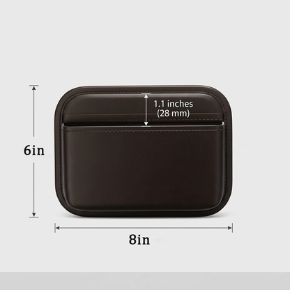 Darorentacosh Mini Car Storage Bag - Premium Leather Organizer for Cell Phone, Keys & Cards