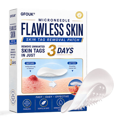🆕GFOUK® 2026 Newly Upgraded 2-in-1 Microneedle Hydrocolloid Patches | Removes Raised Moles, Acne, Flat Warts, and Skin Tags | Improves Wrinkles, Scars, and Blemishes | Invisible Acne Patches for Face & Body