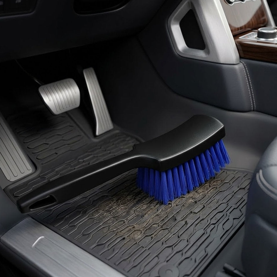 Darorentacosh Professional Detailing Brush: Premium Stiff Bristle Scrubber for Vehicle Floor Mats and Carpets | Deep Clean with Ease